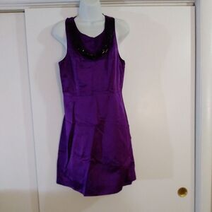 🎉🆕Vera Wang Lavender Label Silk Beaded Sleeveless Dress